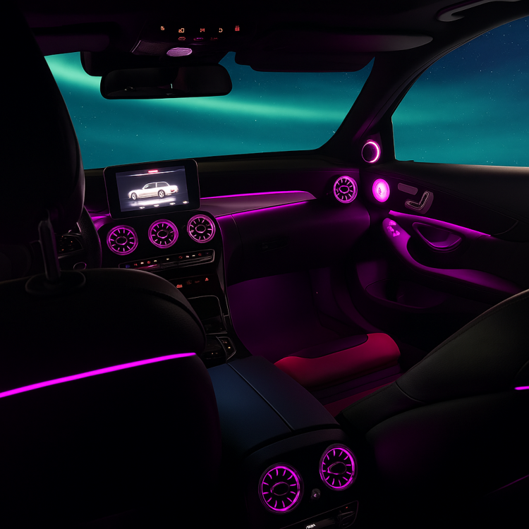 Mercedes W205 Ambientebeleuchtung Set – C-Klasse 2014–2020 LED Upgrade